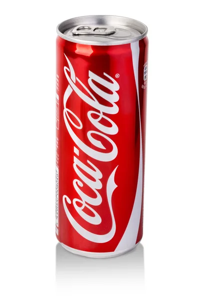 Coca cola can on white background — Stock Photo, Image