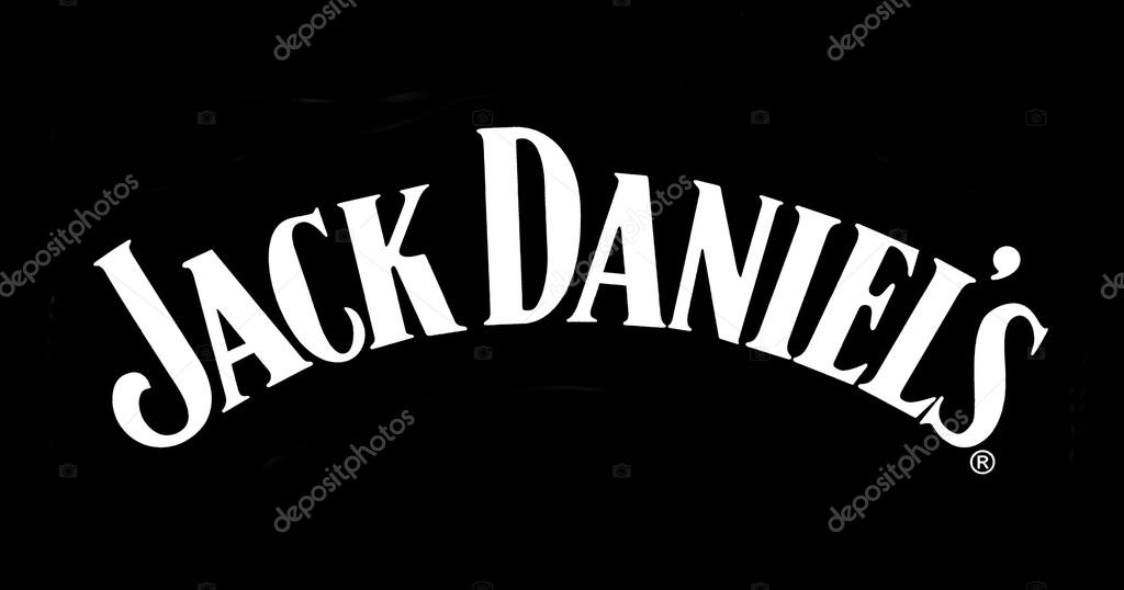 CHISINEU, MOLDOVA -NOVEMBER 14, 2015: Jack Daniels logo printed on paper and placed on black background. Jack Daniel's is a brand of Tennessee whiskey that is the highest selling American whiskey