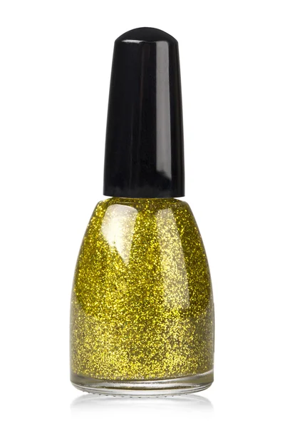 Gold nail polish — Stock Photo, Image