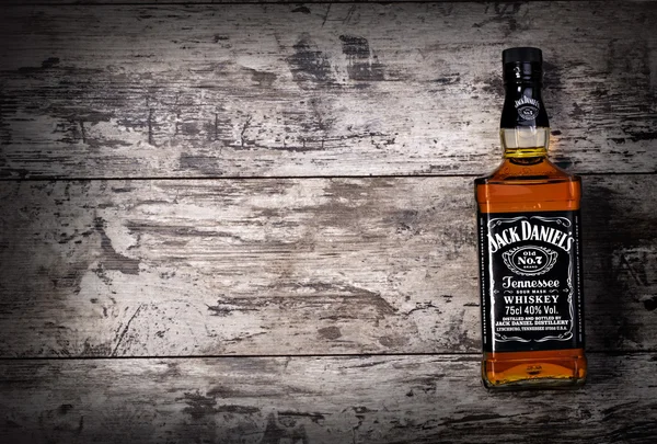 Foto de garrafa de "Jack Daniel 's " — Fotografia de Stock