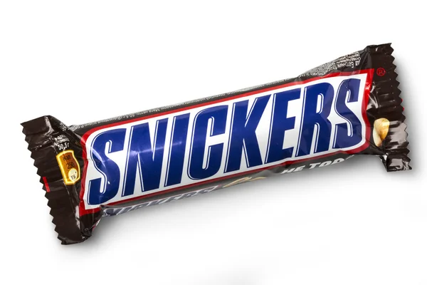 Barre de chocolat Snickers fabriquée par Mars — Photo