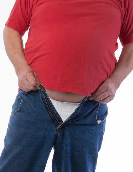 Vientre de obesidad masculina — Foto de Stock