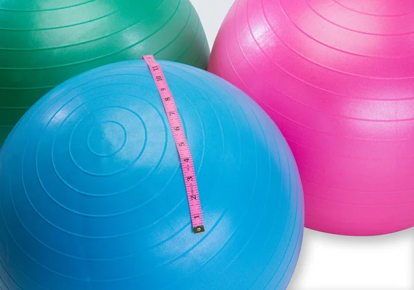 Fitness Balls and Measures — Stock Photo, Image