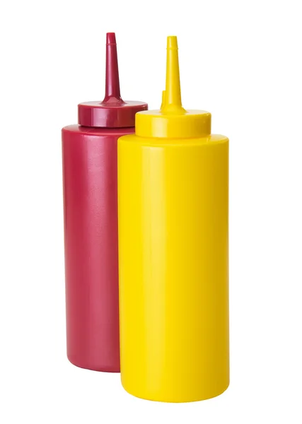 Queeze Mustard and Ketchup — Stock Photo, Image