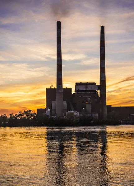 Power Plant Stacks — Stock Photo, Image