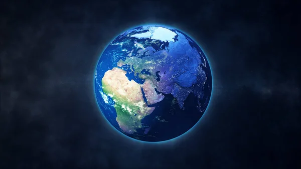 Planeta Terra Com Fundo Céu Azul — Fotografia de Stock