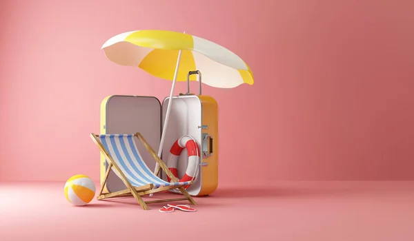 Summer Vacation Concept Rendering — Stock Photo, Image