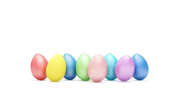 Colorful Easter Eggs Isolated White Background — Stock Photo, Image