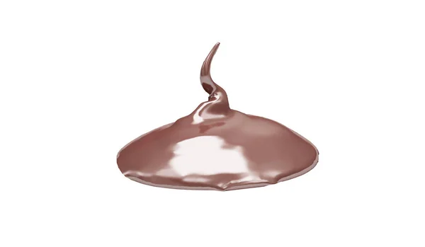 Schokoladenspritzer Isoliert Auf Weißem Hintergrund — Stockfoto