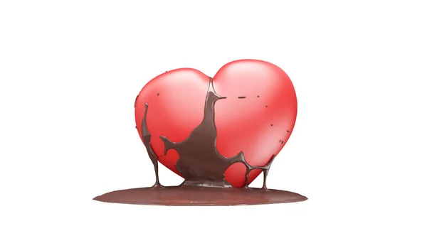 Coração Forma Corações Vermelhos Fundo Branco — Fotografia de Stock