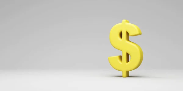 Beyaz Arkaplanda Dolar Sembolü — Stok fotoğraf