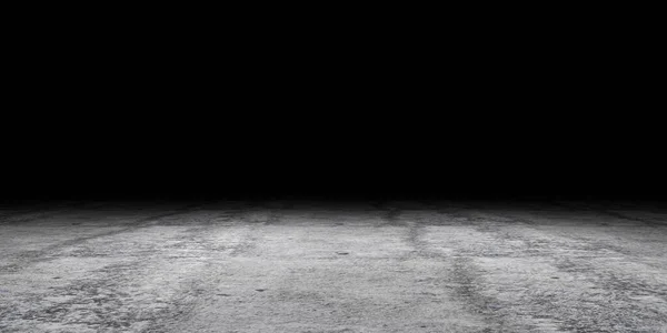 Empty Room Dark Concrete Floor Render Illustration — Stock Photo, Image