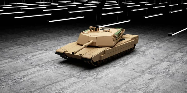 Renderelés Egy Katonai Tank Sok Golyóval — Stock Fotó