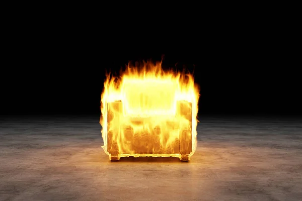 Fire Flames Black Background — Stock Photo, Image