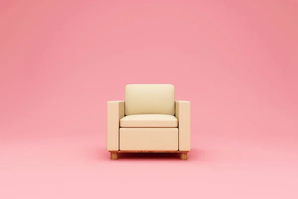 パープルを基調としたモダンなピンクのソファ 3Dレンダリング — ストック写真