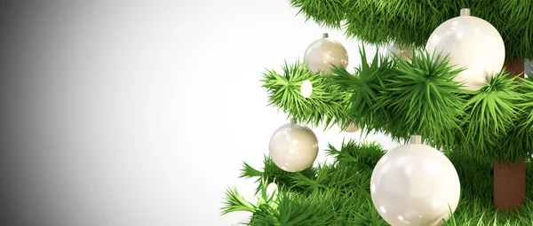 Рождественские Шары Белом Фоне — стоковое фото