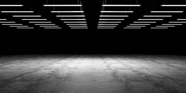 Empty Room Dark Concrete Floor Black White Brick Wall Background Royalty Free Stock Photos