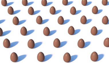 Aydınlık tonlarda Paskalya Yumurtası Yığını. Arka planda aynı gölgeler var. Soyut Mutlu Paskalyalar Sanat Tarzı. 3B Hazırlama