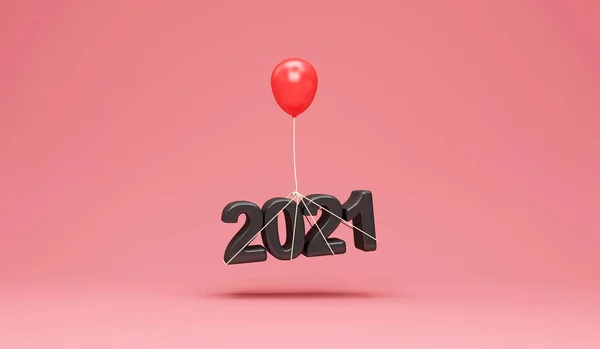 2018年新年 3D渲染 — 图库照片