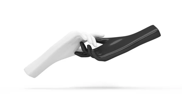 Renderização Uma Mão Segurando Papel Branco Branco — Fotografia de Stock