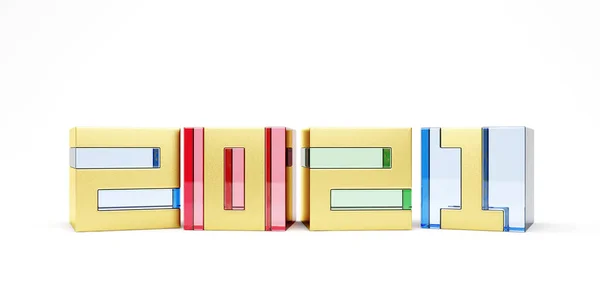 Render Colorful Alphabet Blocks Isolated White Background — Stock Photo, Image