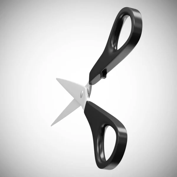 Scissors Bow White Background — Stock Photo, Image