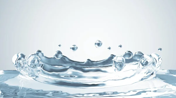 Water Splash Isolated White Background — Stock Photo, Image