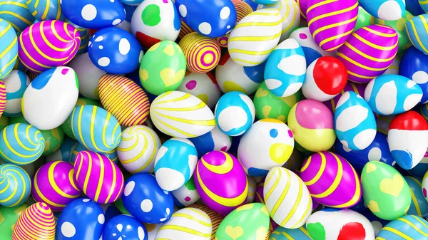 Colorful Easter Eggs Background — Stock Photo, Image