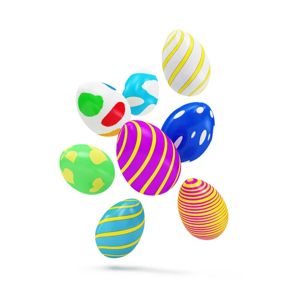 Easter Eggs Isolated White Background — Stock Photo, Image