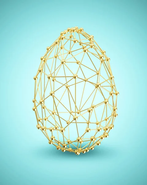Yumurta Paskalya Yumurtalarının Altın Renginde Beyaz Arka Plan Dizayn — Stok fotoğraf