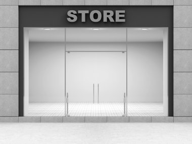 Modern Empty Store clipart