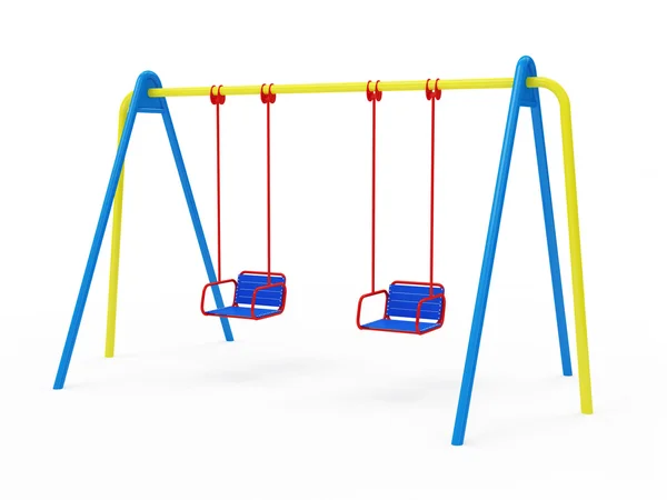 Balançoire sur aire de jeux pour enfants — Photo