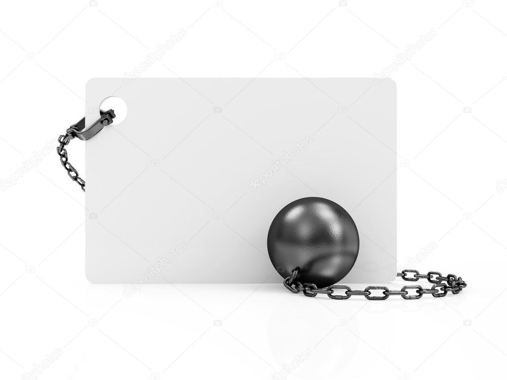 Heavy Ball and Chain with Blank Board