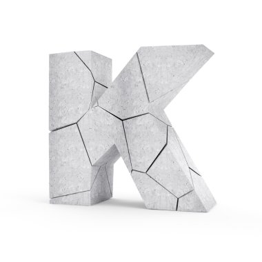 Kırık Beton harf K