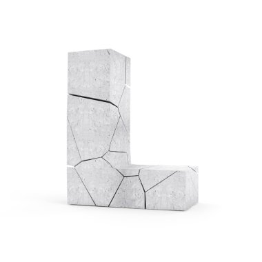 Kırık Beton harf L