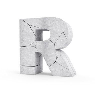 Kırık Beton harf R