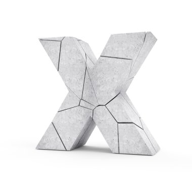 Kırık Beton harf X