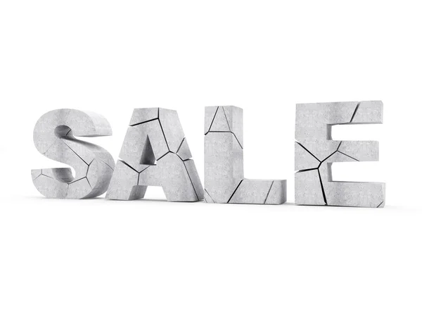 Broken Concrete SALE Sign — Stock Photo, Image