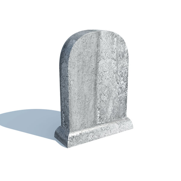 Gravestone with shadow