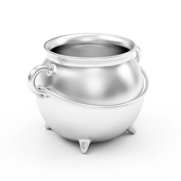 Empty Silver Pot — Stock Photo, Image