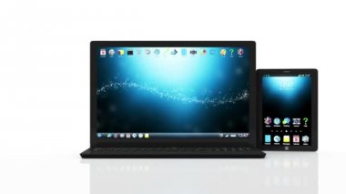 Laptop ile akıllı telefon ve Tablet Pc