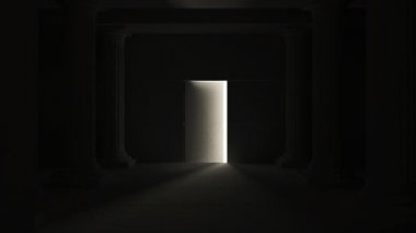 sütunları ile klasik antik iç