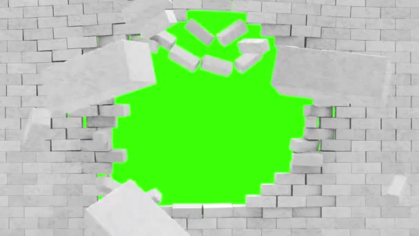 Animation du mur de briques cassé — Video