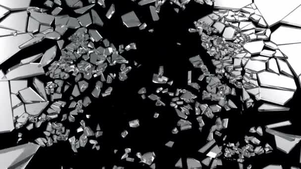 Animation of Broken Glass — Stock Video