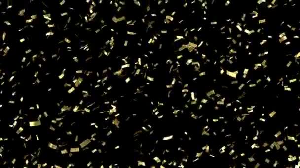 Falling Golden Confetti — Stock Video