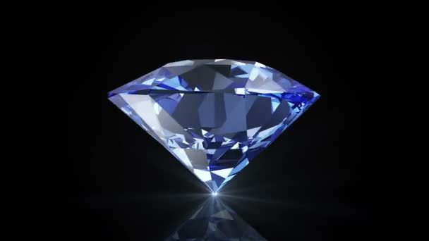 Rotación de diamante azul — Vídeos de Stock
