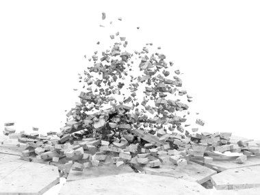 Kırık Beton zemin