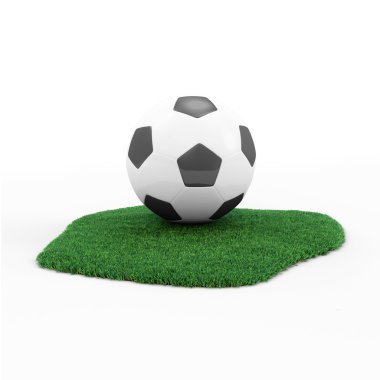 Yeşil üzerine futbol topu