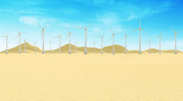 Nowoczesne turbiny wiatrowe — Zdjęcie stockowe