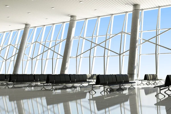 Asientos en la sala del aeropuerto — Foto de Stock